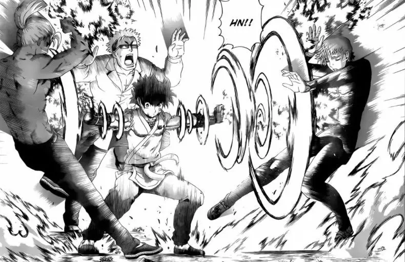 Adegan Aksi Menegangkan dari Anime Bermata Hijau Gambar adegan aksi dari anime