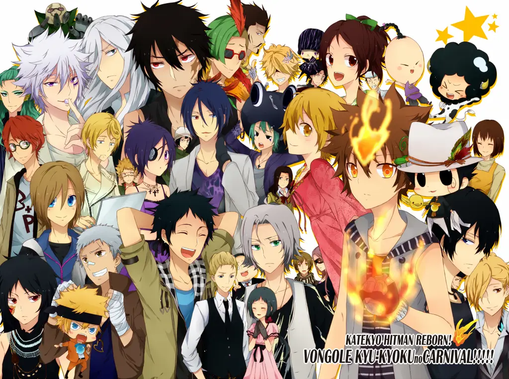 Karakter-karakter unik dan menarik dalam Hitman Reborn Gambar beberapa karakter dalam anime Hitman Reborn