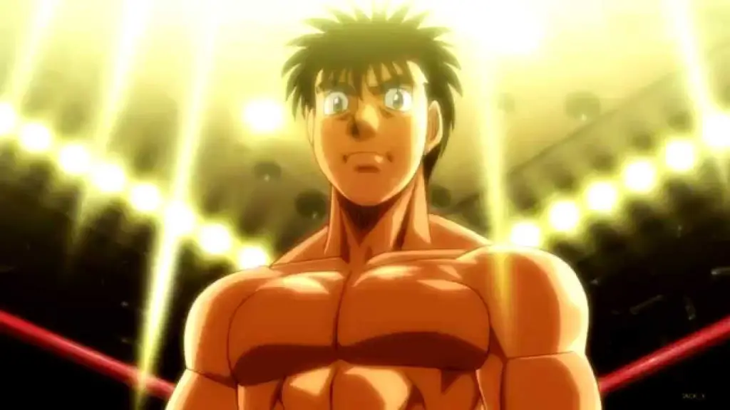 Pertarungan Tinju yang Menegangkan dan Penuh Strategi Gambar pertandingan tinju Hajime no Ippo yang menegangkan