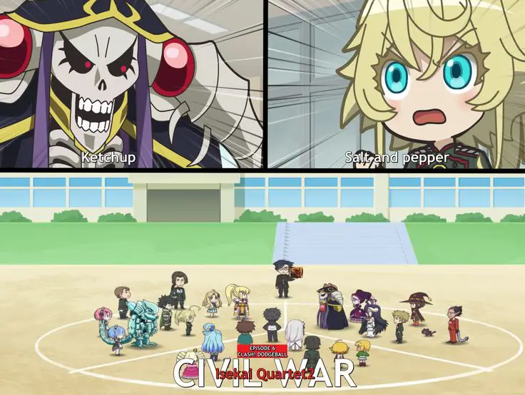 Momen-momen kocak dalam Isekai Quartet Adegan lucu dari Isekai Quartet